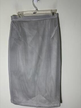 Raoul Black/White Fish Net Midi Pencil Skirt Sz 6